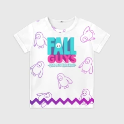 Детская футболка 3D Fall Guys узор
