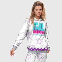 Женский костюм с толстовкой 3D Fall Guys узор - фото 2