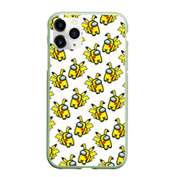 Чехол для iPhone 11 Pro Max матовый Among us Pikachu