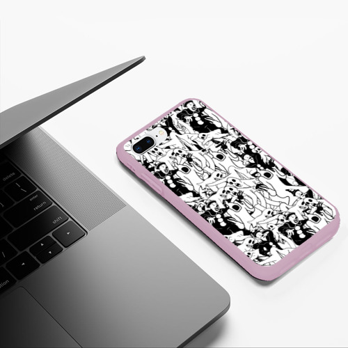 Чехол для iPhone 7Plus/8 Plus матовый Ghostemane, цвет розовый - фото 5