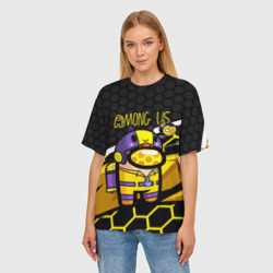 Женская футболка oversize 3D Among   us  пчела - фото 2