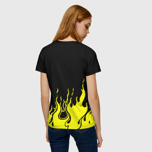 Женская футболка 3D с принтом Cyberpunk 2077, вид сзади #2