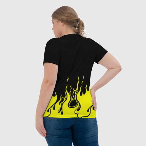 Женская футболка 3D с принтом Cyberpunk 2077, вид сзади #2