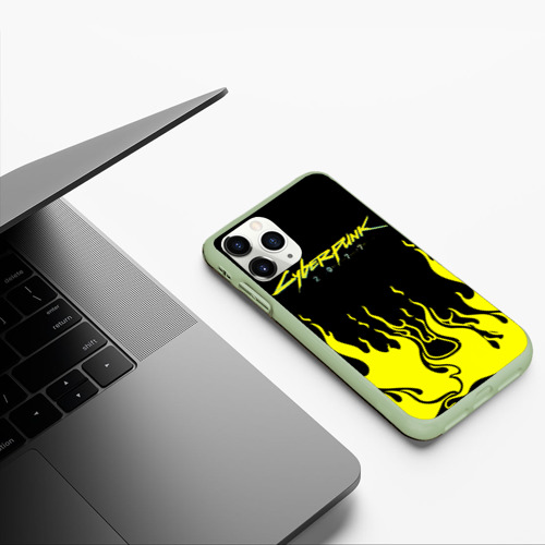 Чехол для iPhone 11 Pro матовый с принтом Cyberpunk 2077, фото #5