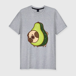 Мужская футболка хлопок Slim Мопс-авокадо