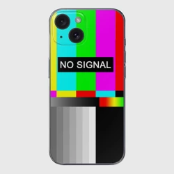 Чехол для iPhone 15 силиконовый с защитой камеры No signal