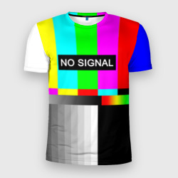 Мужская футболка 3D Slim No signal