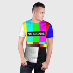 Мужская футболка 3D Slim No signal - фото 2