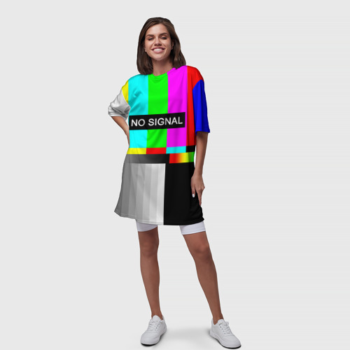 Платье-футболка 3D No signal, цвет 3D печать - фото 5