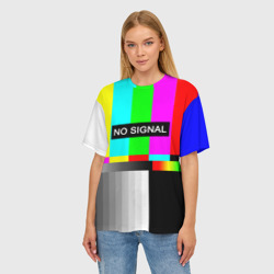 Женская футболка oversize 3D No signal - фото 2