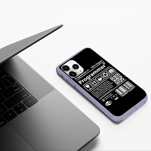 Чехол для iPhone 11 Pro матовый Programmer, цвет светло-сиреневый - фото 5