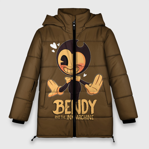 Женская зимняя куртка Oversize Bendy And The Ink Machine, цвет красный