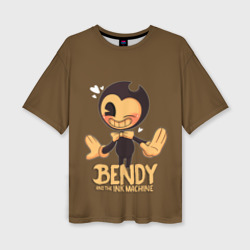 Женская футболка oversize 3D Bendy And The Ink Machine