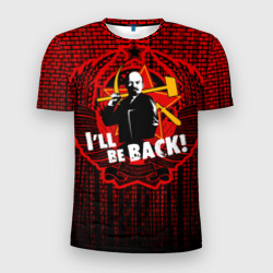 Мужская футболка 3D Slim Ленин вернётся