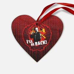 Деревянная игрушка Сердце Ленин вернётся