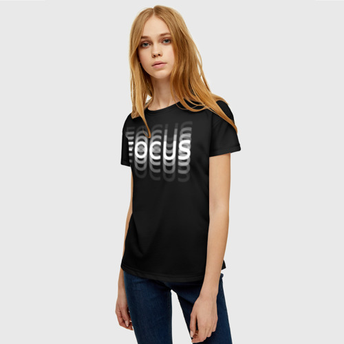 Женская футболка 3D с принтом Пьяный / Фокус (Z), фото на моделе #1