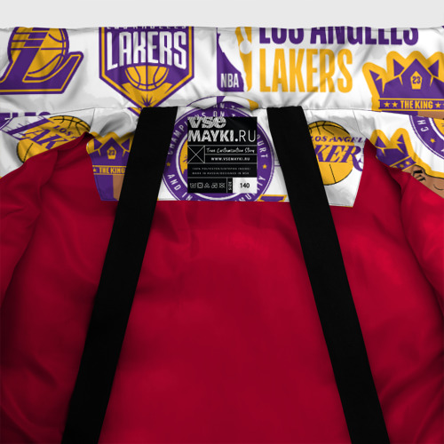 Зимняя куртка для мальчиков 3D с принтом Lakers logo, фото #5