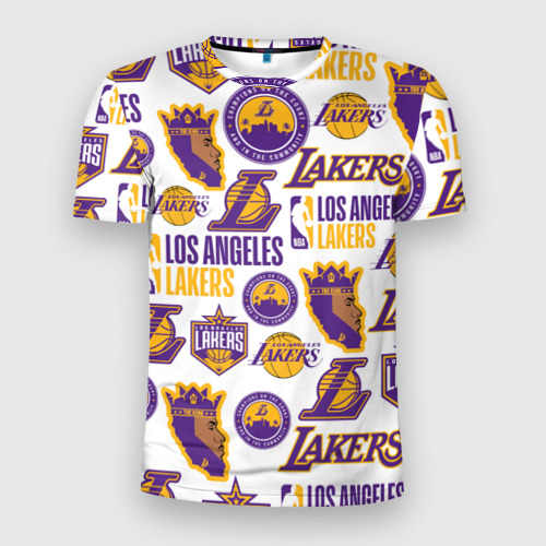 Мужская футболка 3D Slim Lakers logo, цвет 3D печать