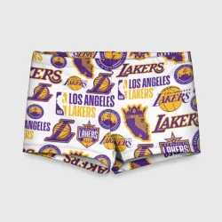Детские купальные плавки 3D Lakers logo