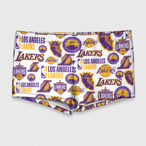 Мужские купальные плавки 3D Lakers logo, цвет 3D печать