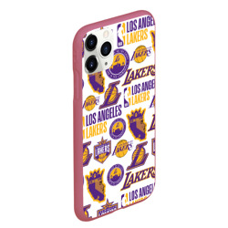 Чехол для iPhone 11 Pro Max матовый Lakers logo - фото 2