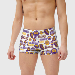 Мужские купальные плавки 3D Lakers logo - фото 2