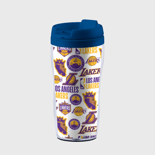 Термокружка-непроливайка Lakers logo, цвет синий