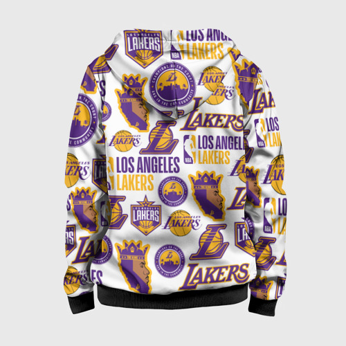 Детская толстовка 3D на молнии Lakers logo, цвет черный - фото 2