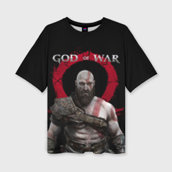 Женская футболка oversize 3D God of War