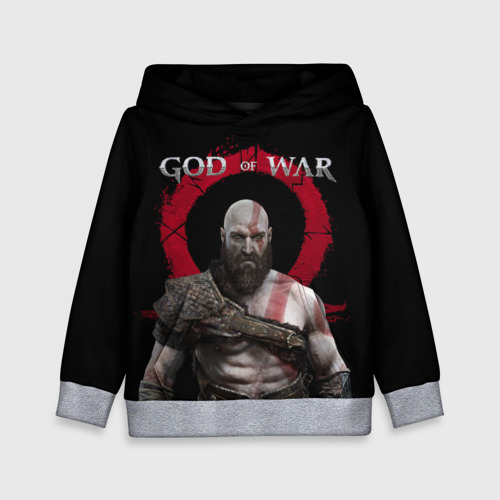 Детская толстовка 3D God of War, цвет меланж