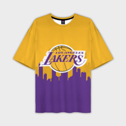 Мужская футболка oversize 3D Los Angeles Lakers