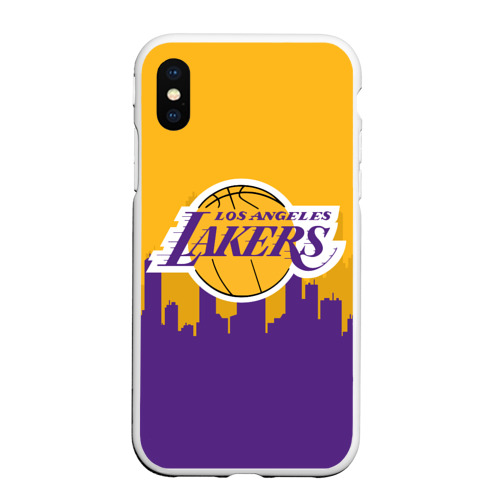 Чехол для iPhone XS Max матовый Los Angeles Lakers