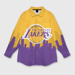 Мужская рубашка oversize 3D Los Angeles Lakers