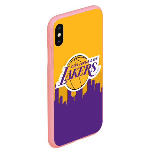 Чехол для iPhone XS Max матовый Los Angeles Lakers, цвет баблгам - фото 3