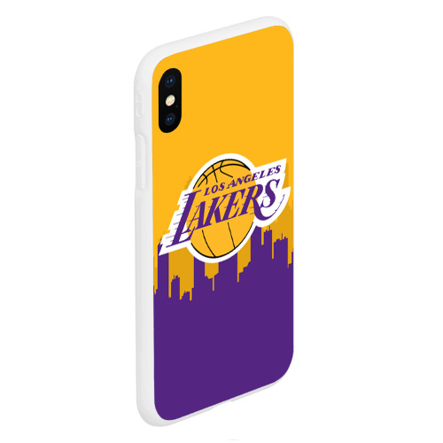 Чехол для iPhone XS Max матовый Los Angeles Lakers - фото 3