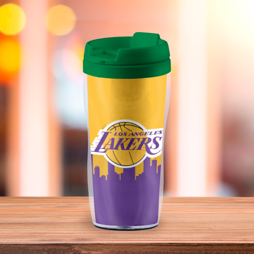Термокружка-непроливайка Los Angeles Lakers, цвет зеленый - фото 3