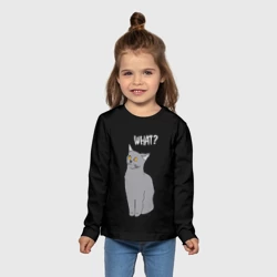 Детский лонгслив 3D What cat - фото 2