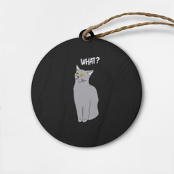 Деревянная игрушка круг What cat