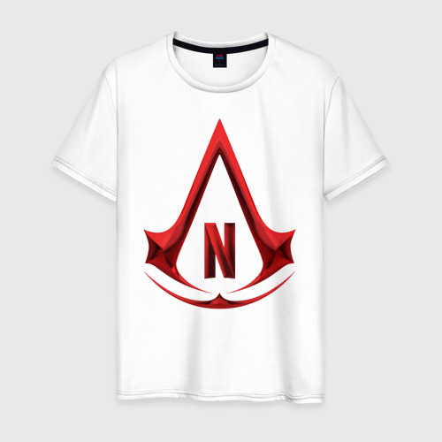 Мужская футболка хлопок Assassin's Creed Netflix, цвет белый