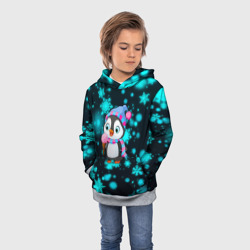 Детская толстовка 3D Новогодний пингвин - фото 2