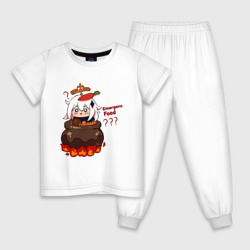 Детская пижама хлопок Genshin Impact Paimon food