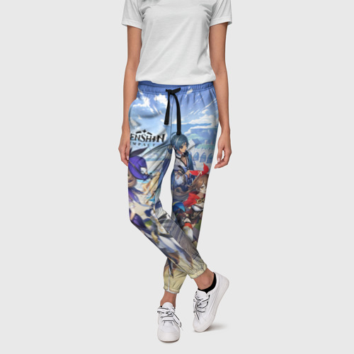 Женские брюки 3D с принтом Genshin Impact, фото на моделе #1