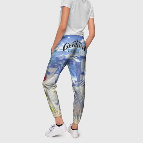 Женские брюки 3D с принтом Genshin Impact, вид сзади #2