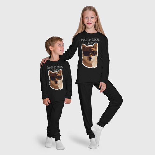 Детская пижама с лонгсливом хлопок Собакен Арни, цвет черный - фото 9