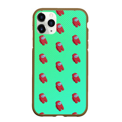 Чехол для iPhone 11 Pro Max матовый Among us pattern