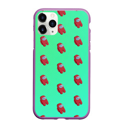 Чехол для iPhone 11 Pro Max матовый Among us pattern