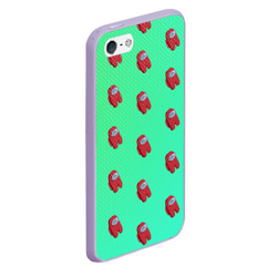 Чехол для iPhone 5/5S матовый Among us pattern - фото 2