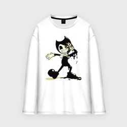 Мужской лонгслив oversize хлопок Bendy And The Ink Machine