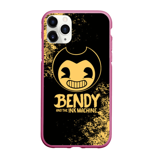 Чехол для iPhone 11 Pro Max матовый Bendy And The Ink Machine, цвет малиновый