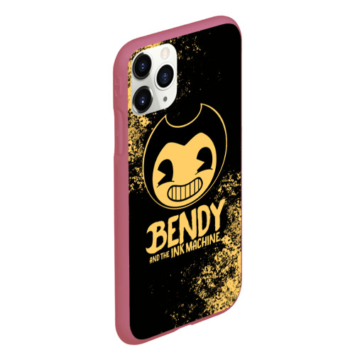 Чехол для iPhone 11 Pro Max матовый Bendy And The Ink Machine, цвет малиновый - фото 3